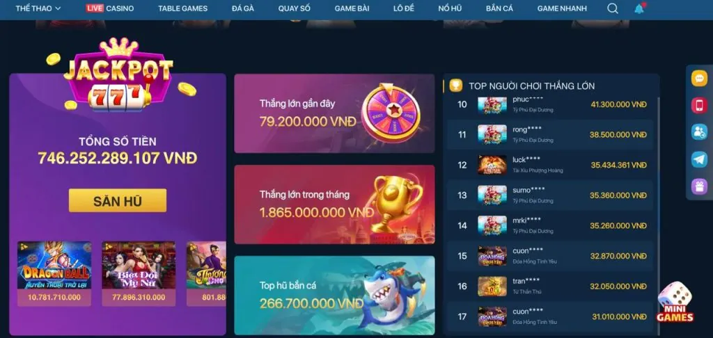 Giao diện ứng dụng HI8823 Android với nhiều loại trò chơi khác nhau